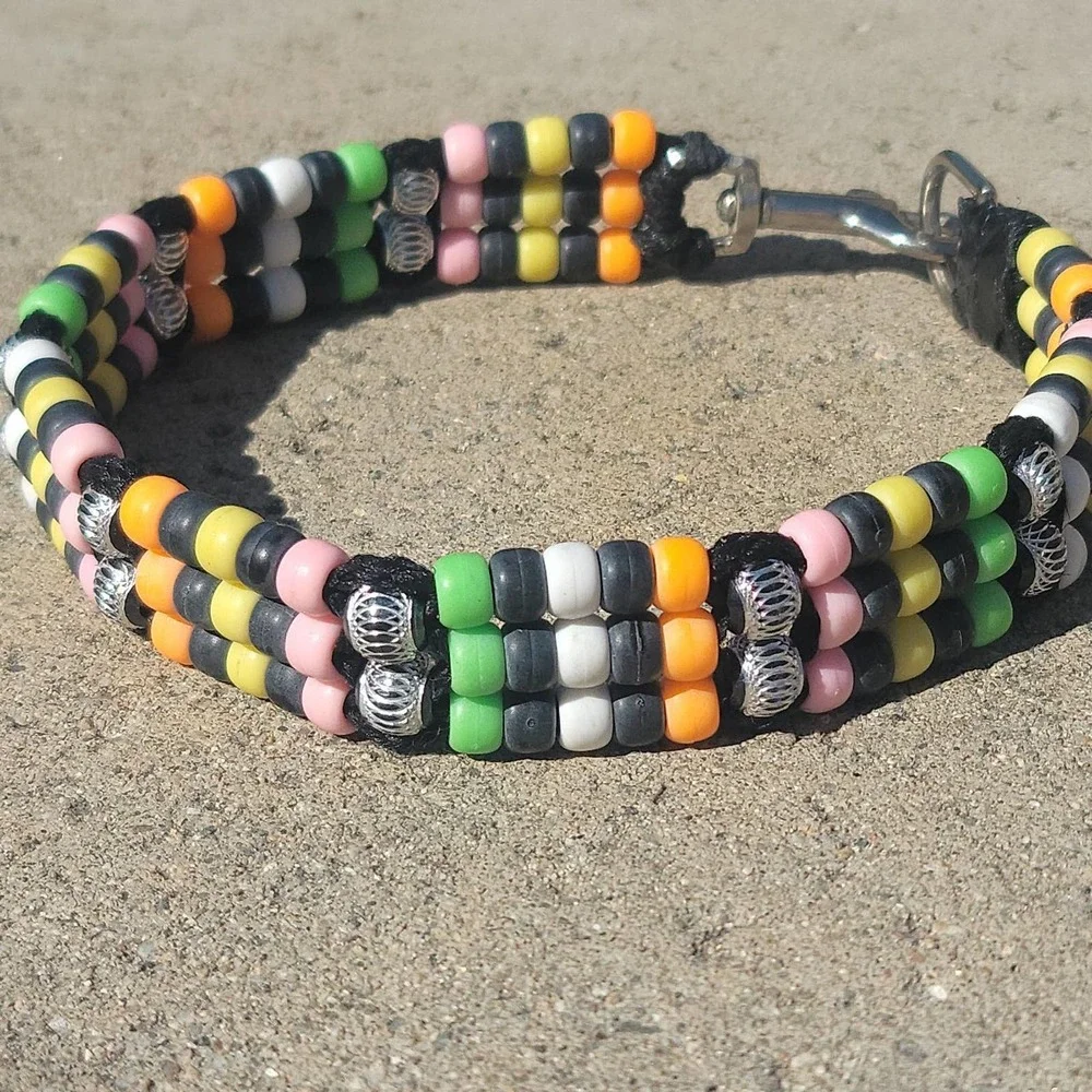 Custom Handmade Beaded Dog Collar